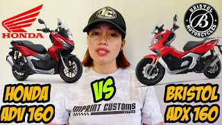 Honda ADV 160 Vs Bristol ADX 160 Alin Ang Mas Bet Mo SpecsFeatures Price Comparison Langga Gail [upl. by Assirahs]