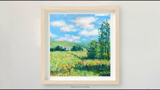 Easy Monet Painting for Beginners  Impressionist Landscape  Acrylic [upl. by Sloatman946]