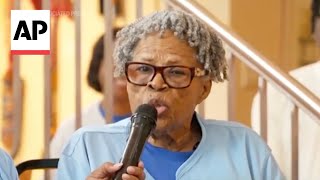 Opal Lee Grandmother of Juneteenth leads 25 mile annual walk in Texas [upl. by Hukill199]