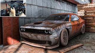 Rebuilding Dodge Challenger SRT Hellcat 1000HP  Forza Horizon 5  Thrustmaster T300RS gameplay [upl. by Justin]