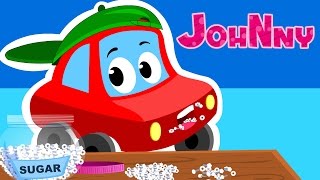 johny johny yes papa  nursery rhyme songs  little red car [upl. by Htomit]