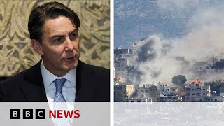 US envoy in Beirut as ceasefire talks under way  BBC News [upl. by Eicaj]