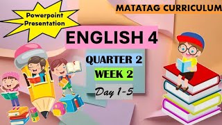 English 4 Matatag Curriculum PowerPoint Presentation Quarter 2 Week 2 Day 15 [upl. by Aerised]