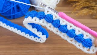 ⚡⚡Wow⚡⚡Blue color crochet hair band very easy Tunisian crochet hair band online explanation [upl. by Stacey694]