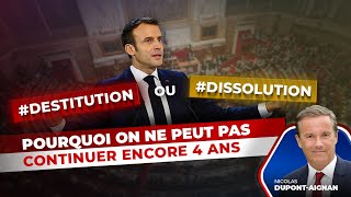 Destitution ou Dissolution  pourquoi on ne peut pas continuer encore 4 ans avec Macron [upl. by Hsirehc239]