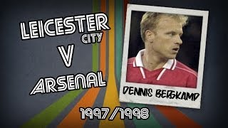 DENNIS BERGKAMP  Leicester v Arsenal 9798  Retro Goal [upl. by Rehpatsirhc]