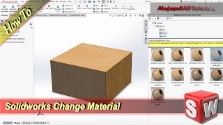 Solidworks How To Change Material [upl. by Liva]