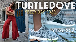 YEEZY 350 TURTLEDOVE On Foot Review and How to Style Does ANYTHING beat it [upl. by Auqenet]