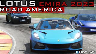 Lotus Emira V6 2023 em Road America │ Tack day Assetto corsa [upl. by Ayinat]