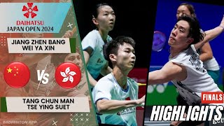 JiangWei CHN vs TangTse HKG  F  Japan Open 2024 [upl. by Noman]