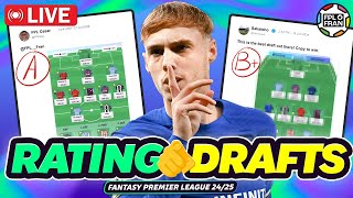 FPL 2425 GW1 Rating your drafts LIVE Fantasy Premier League Tips [upl. by Eentirb]