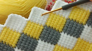 Amazing💯  Super Easy Tunisian Crochet Baby Blanket For Beginners online Tutorial Tunisian [upl. by Alledi]