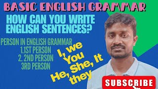 Basic English Grammar Making sentences with all tenses using three form of personsSingular Plural [upl. by Albric]