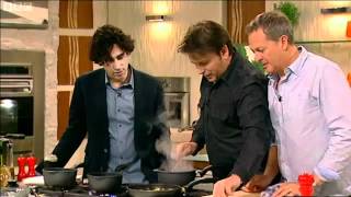 James Martin cooks Black pudding for Stephen Mangan 5th May 2012 [upl. by Kyre]