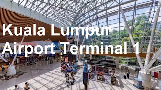 Kuala Lumpur International Airport Terminal 1 walking tour [upl. by Ennazzus839]