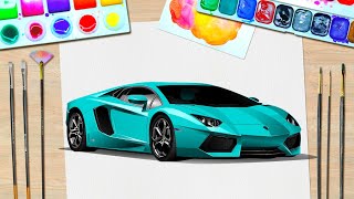 Sports car drawing  How to draw sports car  Easy sports car drawing sportscar cardrawing [upl. by Fermin]