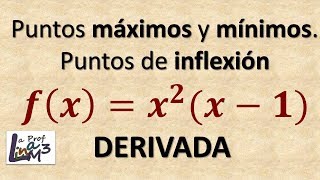 Máximos mínimos y puntos de inflexión de una función  La Prof Lina M3 [upl. by Silvers]