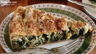 Turkish Spiral Spinach Borek quotIspanaklı Dolama Börekquot [upl. by Toomay]