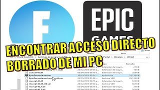 SE ME BORRO ICONO ACCESO DIRECTO DE EPIC GAMES FORTNITE DEL ESCRITORIO [upl. by Buckie168]