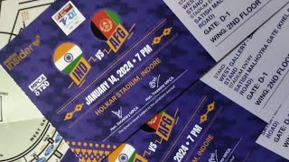 india vs afghanistan t20  Holkar stadium Indore 14 January tickets unboxing 2024 [upl. by Adnaral282]