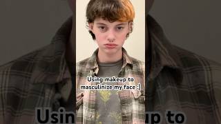 Masculinizing my face w makeup trans transgender transmasc ftm dysphoria genderdysphoria [upl. by Domini44]