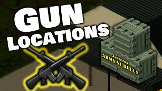 The BEST Locations for Guns and Ammo in Project Zomboid [upl. by Nuli126]