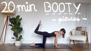 20MIN pilates booty workout  roundampfirm booty wno equipment  LIDIAVMERA [upl. by Iemaj]