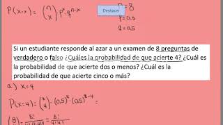 Distribución BINOMIAL Ejercicios Resueltos 2022 [upl. by Sdlonyer936]