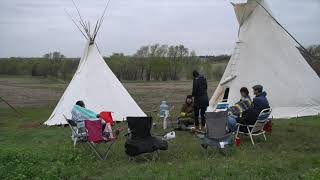 Protestors put up teepees on proposed development site in Lincoln [upl. by Lemrac]