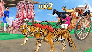 Golden Bakri Mutton Wala Hindi Stories Collection Tiger Cart Goat Comedy Kahani Bedtime Moral Story [upl. by Samoht]