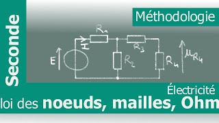 MÉTHODOLOGIE  ÉLECTRICITÉ  utiliser et appliquer loi des nœuds loi des mailles et loi dOhm [upl. by Giddings]