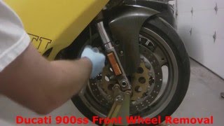 Ducati 900ss Front Wheel Removal [upl. by Sigler]