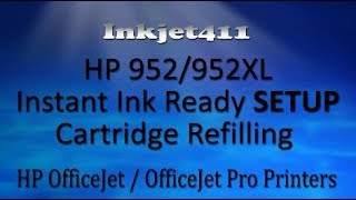 HP 952 Instant Ink Ready SETUP Cartridge Refill Service [upl. by Him]