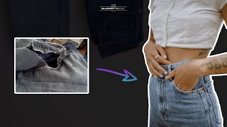 Hosentaschen in Jeans flicken  wie geht das am besten  Jeans Tasche Mit Riss [upl. by Anneis]