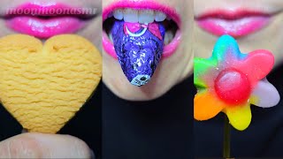 ASMR Eating Emoji Food Challenge TikTok Mukbang 먹방 [upl. by Neemsaj]