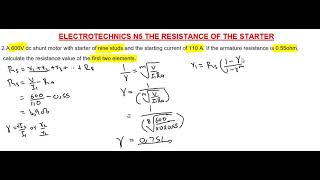 N5 ELECTROTECHNICS RESISTANCE OF THE STARTER NO 2 In Sepedi [upl. by Eirual]