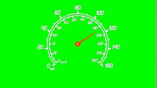 Car Speedometer Gauge green screen [upl. by Jamaal]