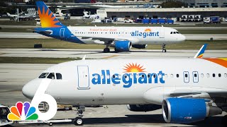 Flight attendant hurt when Allegiant plane took ‘evasive action to avoid midair collision [upl. by Yrrej]