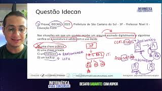 Questões Informática Idecan  Concurso Adagri CE  Professor Danilo Vilanova opior adagri [upl. by Placido]