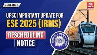 UPSC ESE 2025 IRMS Reschedule Update  Important Update for Aspirants  MADE EASY [upl. by Lyndsie]