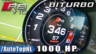 1000HP AUDI R8 V10 PLUS BITURBO Klasen 0346kmh ACCELERATION amp LAUNCH CONTROL by AutoTopNL [upl. by Alphonse373]