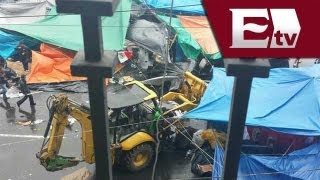 ÚLTIMA HORA CNTE toma excavadora para impedir desalojo en el Zócalo Comunidad con Antonio Valerio [upl. by Shauna]