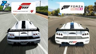 Koenigsegg CCGT Sound Comparison  Forza Motorsport 4 amp Forza Horizon 4 [upl. by Namad]