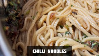 Chilli Noodles Recipe  Homemade delicious Chilli oil Noodles  Chilli oil recipe  Chef Abhay [upl. by Ilhsa70]