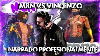 M8N VS VINCENZO  ¡PVP DE LOS DIOSES NARRADO POR XAVYBECKER de FREEFIRE [upl. by Alimat]