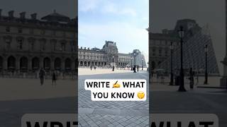 write GREAT BOOK WRITE WHAT YOU KNOW shortvideo [upl. by Oidualc]