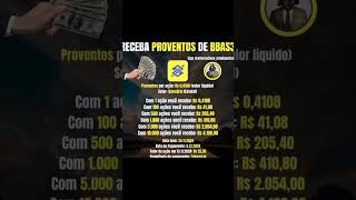 Receba proventos de BBAS3 dinheiro proventos dividendos ações BBAS3 [upl. by Ardnahc]