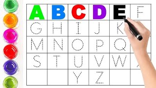 Collection of uppercase amp lowercase alphabet dotted lines ABCD alphabet writing alphabet song A Z [upl. by Langelo677]