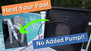 ABOVE GROUND POOL HEATER using solar wout adding an additional water pump Extend your pool season [upl. by Miahc847]