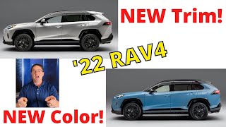 NEW Changes for 2022 Toyota RAV4 NEW trim color lights wheels much more [upl. by Kappel]